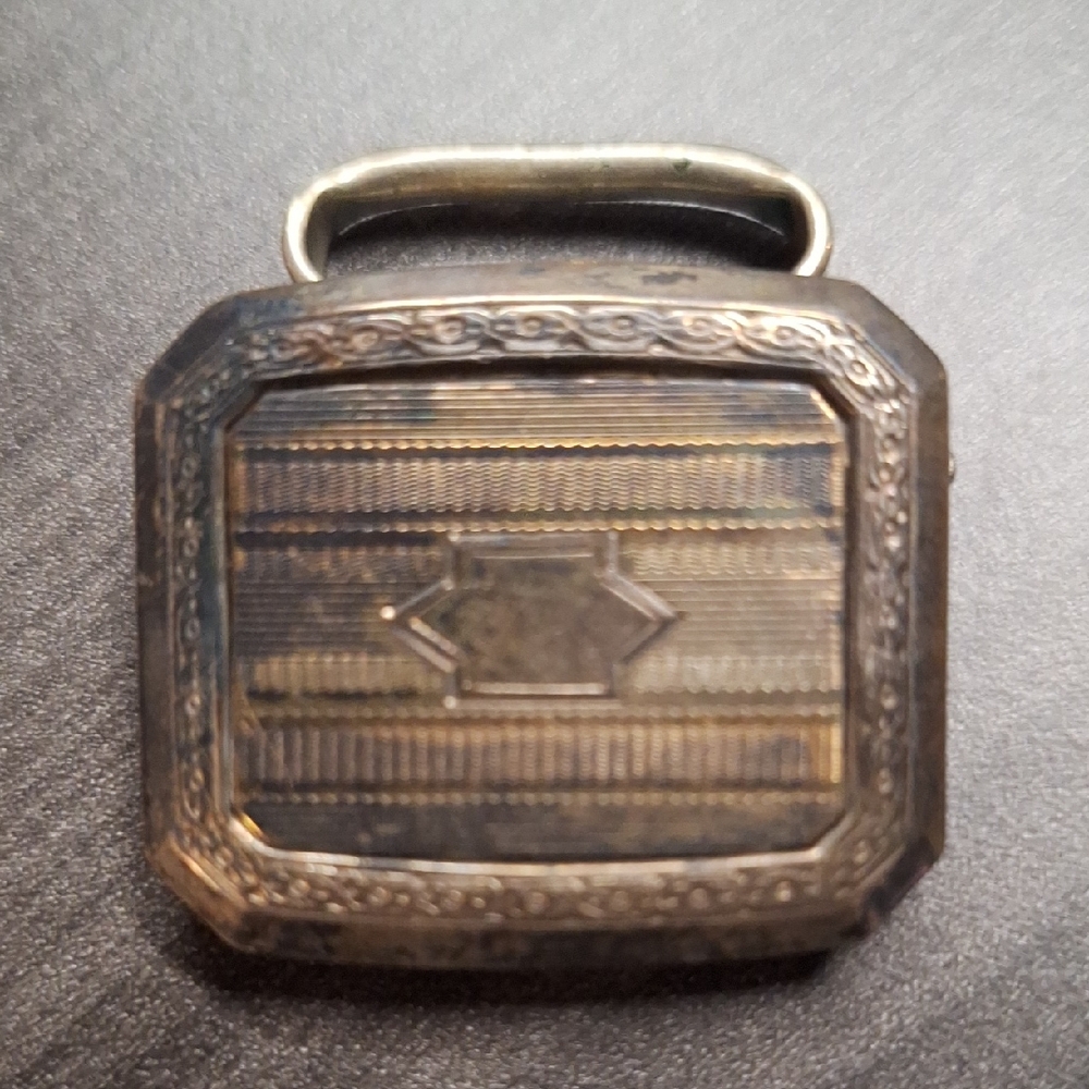 Kantslip Antique Art Deco Rectangular Metal Belt Buckle Signed M.J.G. Co